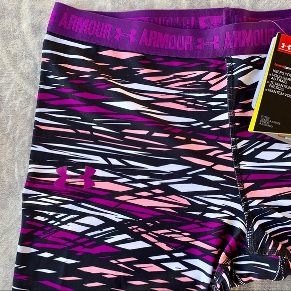 Under Armour Girls Heatgear Printed Leggings - Picture 4 of 8